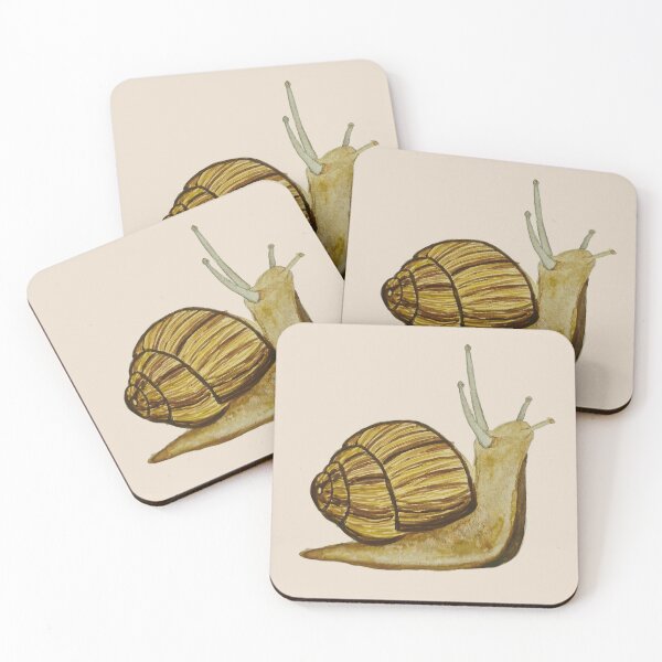 Item preview, Snail in earthy tones – handmade in watercolor. designed and sold by Greitas.