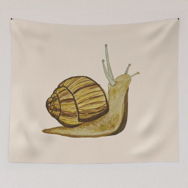 Item preview, Snail in earthy tones – handmade in watercolor. designed and sold by Greitas.