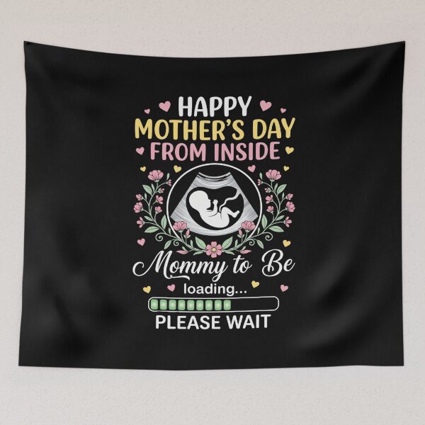 Item preview, Happy Mother's Day From Inside Mommy To Be Loading Please Wait Pregnant Expectant Mother designed and sold by FormalDehyena.