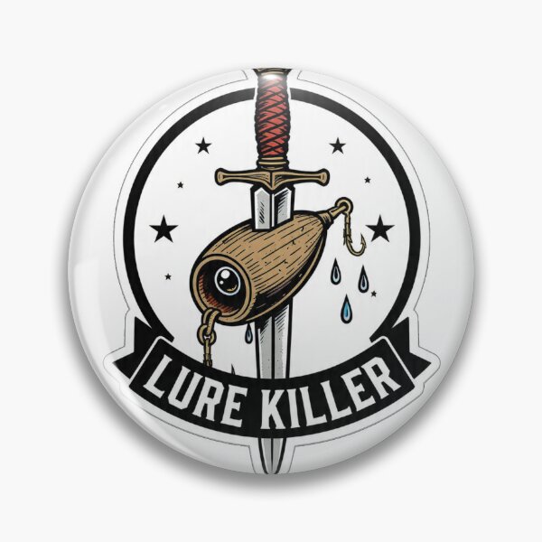 Item preview, Lure Killer Dagger Plug Funny Fishing Sticker  designed and sold by YMLux.
