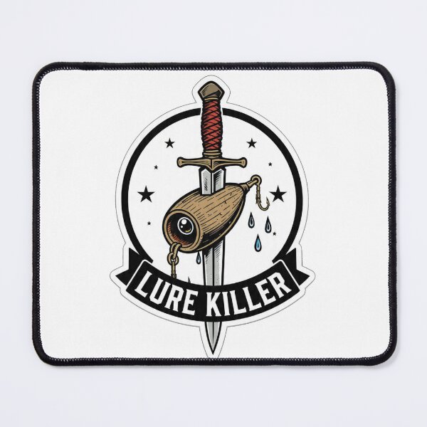 Item preview, Lure Killer Dagger Plug Funny Fishing Sticker designed and sold by YMLux.