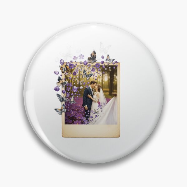 Item preview, Wedding Couple Purple Flower Field Frame designed and sold by AbanoubStore.