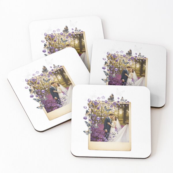 Item preview, Wedding Couple Purple Flower Field Frame designed and sold by AbanoubStore.