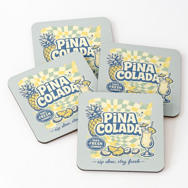 Item preview, Pina Colada Retro Summer - Tropical drink Vintage Aesthetic designed and sold by SidTastic .