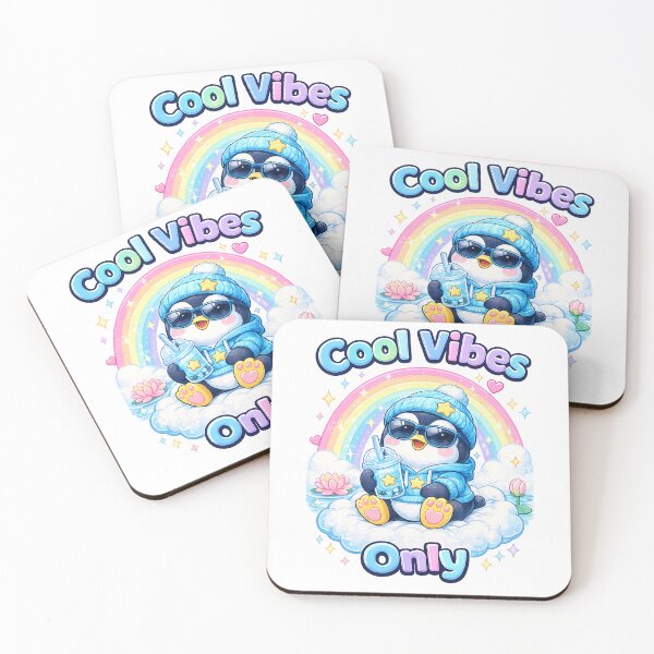 Item preview, Cool Vibes Only Penguin – Kawaii Penguin Aesthetic Cute Animal Pastel Design designed and sold by Clothes With Smiling Animals Walt Gral.