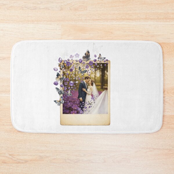 Item preview, Wedding Couple Purple Flower Field Frame designed and sold by AbanoubStore.