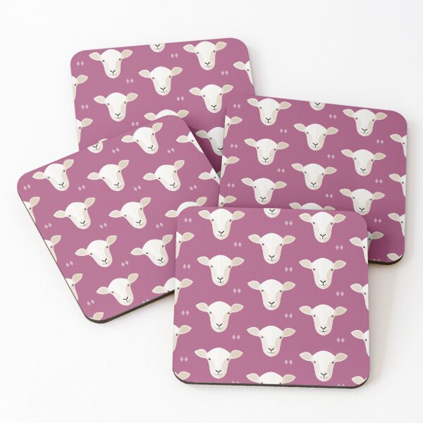 Item preview, Sheep heads on purple designed and sold by reneesillus.