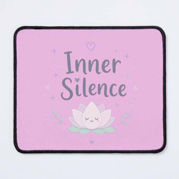 Item preview, Inner Silence Cute Lotus Design | Minimal Pastel Meditation Aesthetic | Calm Mind Zen Quote Art designed and sold by Sanika arts .