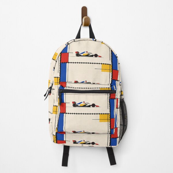 Item preview, Geometric F1 Grand Prix Racer Primary Color Bauhaus Art designed and sold by PlanetEye Designs.