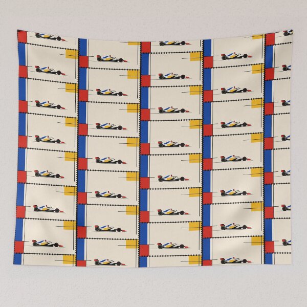 Item preview, Geometric F1 Grand Prix Racer Primary Color  Bauhaus Art designed and sold by PlanetEye Designs.