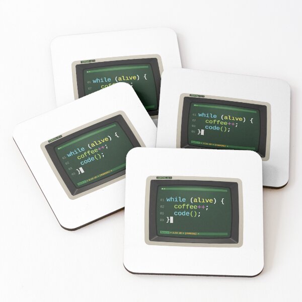 Item preview, While Alive Programmer Coffee Code Funny Tech Design designed and sold by Rokoyo Prints.