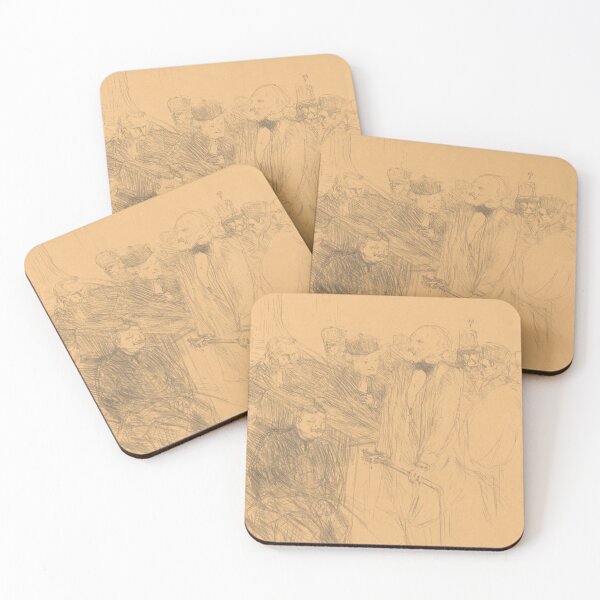 Item preview, Ribot Deposition by Henri de Toulouse-Lautrec | Vintage Courtroom Sketch Fine Art Print designed and sold by artofuniverse.