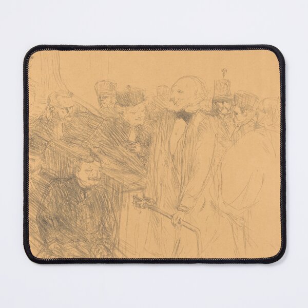 Item preview, Ribot Deposition by Henri de Toulouse-Lautrec | Vintage Courtroom Sketch Fine Art Print designed and sold by artofuniverse.