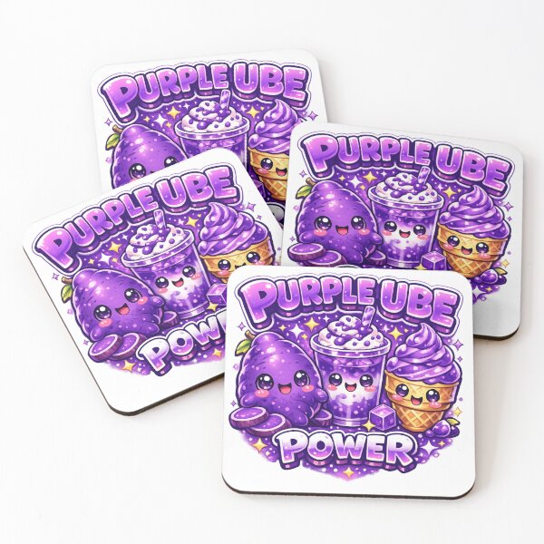 Item preview, Purple Ube Power - Kawaii Viral Food Edition designed and sold by redsharkuk.