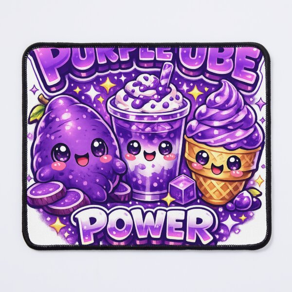 Item preview, Purple Ube Power - Kawaii Viral Food Edition designed and sold by redsharkuk.