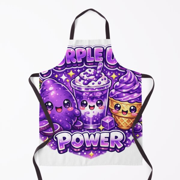 Item preview, Purple Ube Power - Kawaii Viral Food Edition designed and sold by redsharkuk.