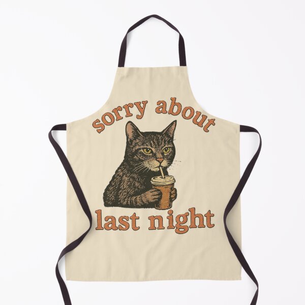 Item preview, Sorry About Last Night Funny Coffee Cat Vintage Shirt designed and sold by Negisandeep studio.
