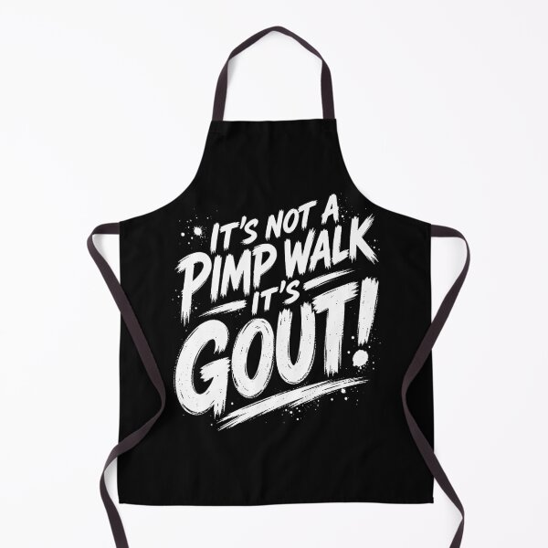 Item preview, It's Not A Pimp Walk It's Gout Funny Old Man Medical Humor designed and sold by 3INEKMIZAN.