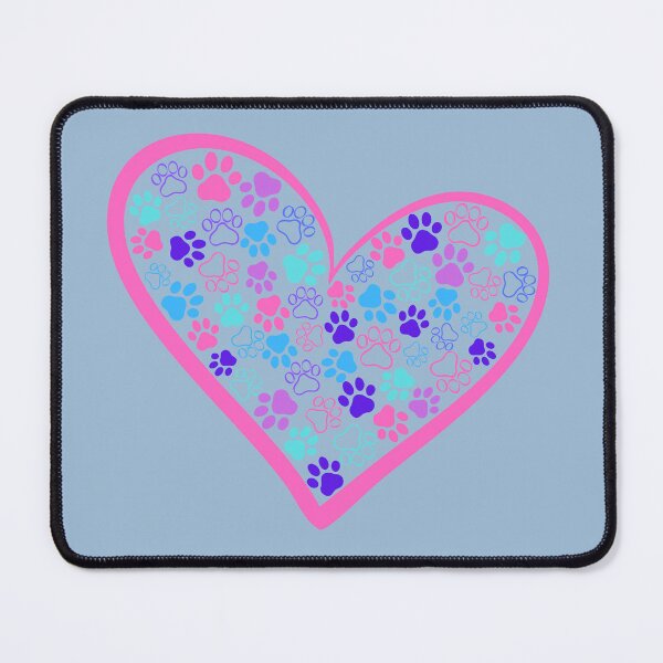 Item preview, Heart full of colorful paw prints designed and sold by Doodles Down South.
