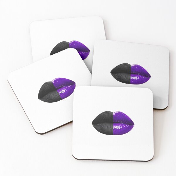 Item preview, The Vertical Split: Ultraviolet & Matte Black Lips designed and sold by Peter Veselinović.