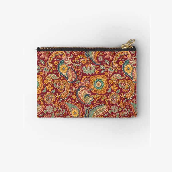 Item preview, Vintage Crimson & Teal Boho Floral Textile Pattern designed and sold by warayut.