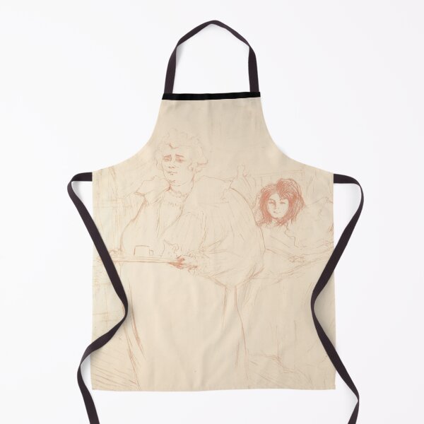 Item preview, Serving Breakfast by Henri de Toulouse-Lautrec | Vintage Bedroom Sketch Fine Art Print designed and sold by artofuniverse.