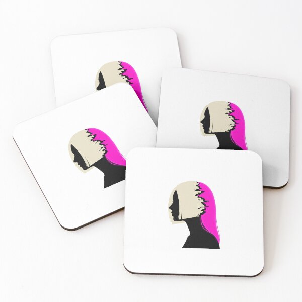 Item preview, The Asymmetrical Lob Silhouette: Platinum & Neon designed and sold by Peter Veselinović.