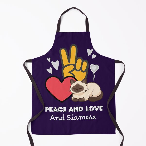 Item preview, Peace Love and Siamese Cat - Cute Aesthetic Kawaii Kitten designed and sold by Fateh-Kro ⭐⭐⭐⭐⭐.