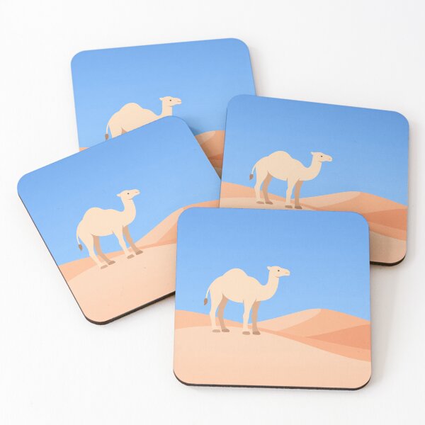 Item preview, Camel in the Desert Minimalist Flat Illustration of a Dromedary on Sandy Dunes designed and sold by Owcomm.