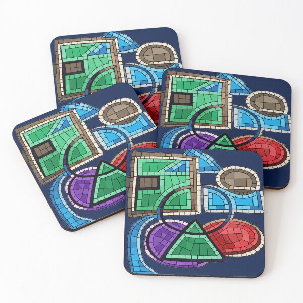 Item preview, Shapes Misbehaving Mosaic colorful geometric abstract design designed and sold by SmashingDeals.