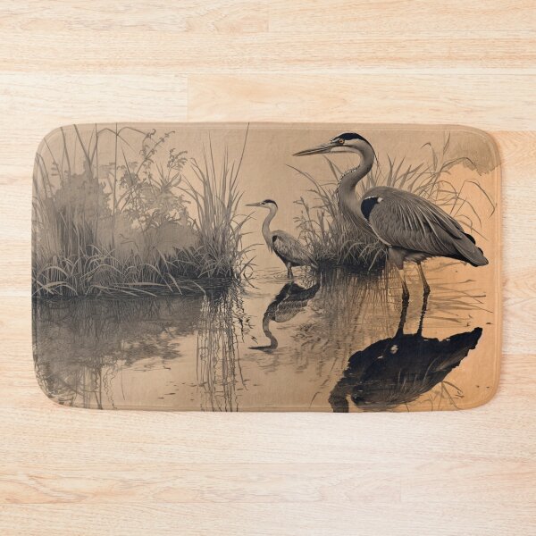 Item preview, A Heron wading through reeds, Birds in Motion designed and sold by CDC40.