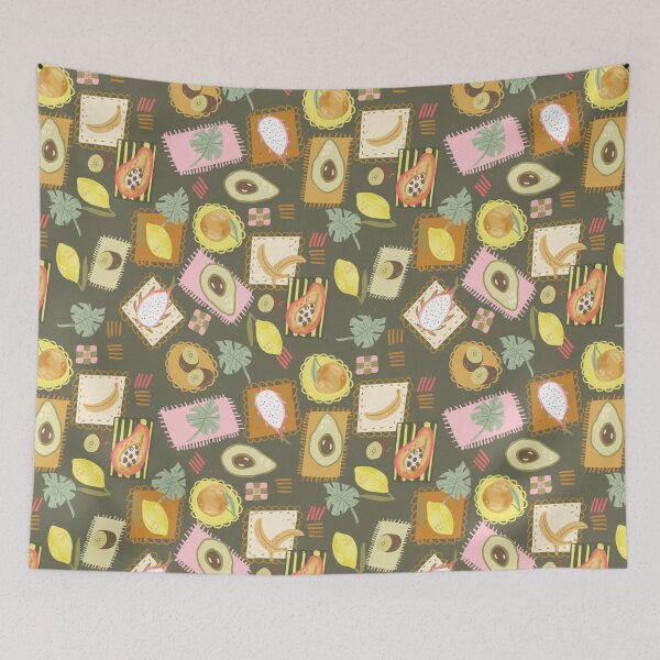 Item preview, Tropical Fruit Summer Fruit Market Collage Style designed and sold by aneladesigns.