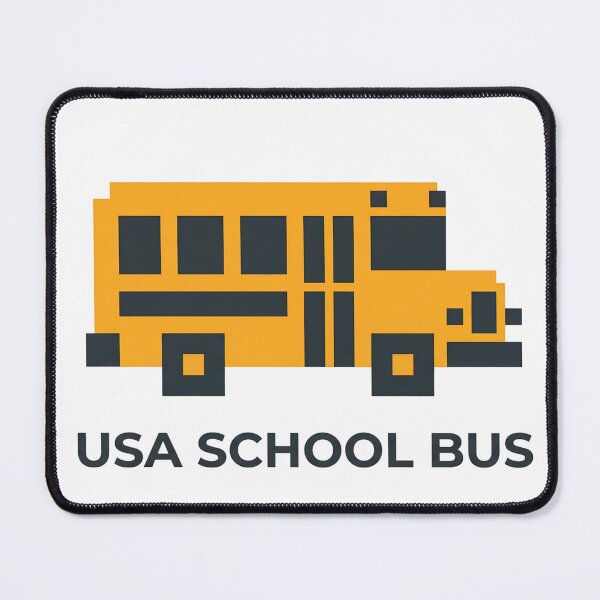 Item preview, USA School Bus Retro 8 Bit Pixel Art designed and sold by LoliDesignShop.
