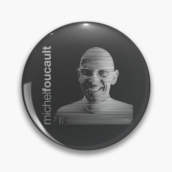Item preview, Michel Foucault halftone-stripe poster designed and sold by CMYKStudio.