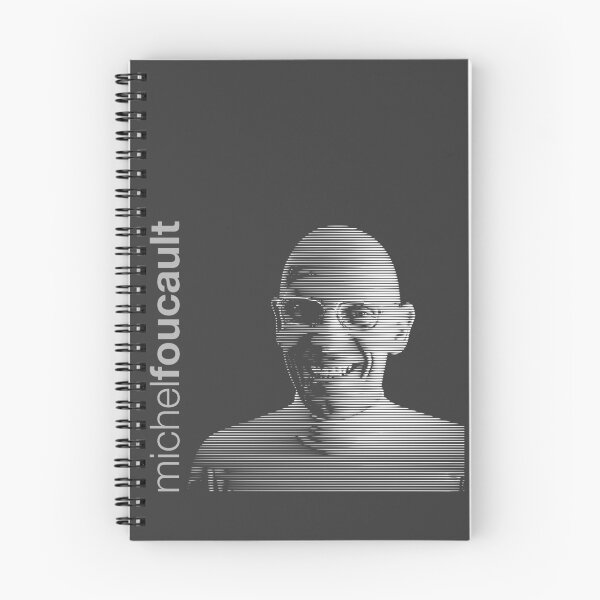 Item preview, Michel Foucault halftone-stripe poster designed and sold by CMYKStudio.