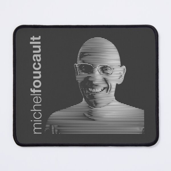 Item preview, Michel Foucault halftone-stripe poster designed and sold by CMYKStudio.
