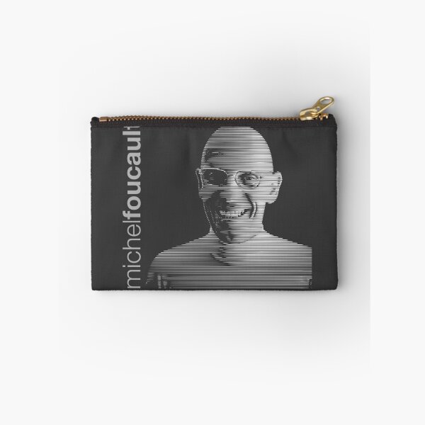 Aperçu de l'œuvre Affiche à rayures en demi-teintes de Michel Foucault créée et vendue par CMYKStudio.