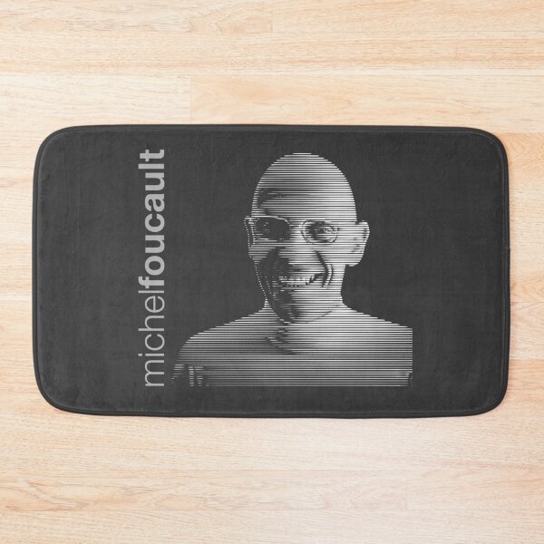 Item preview, Michel Foucault halftone-stripe poster designed and sold by CMYKStudio.