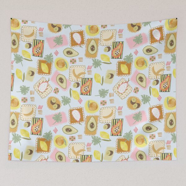 Item preview, Tropical Fruit Summer Fruit Market Collage Style designed and sold by aneladesigns.