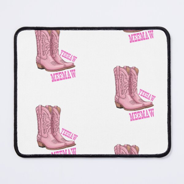 Item preview, Yeehaw Meemaw with boots in pink designed and sold by DeBooBoo Prints.