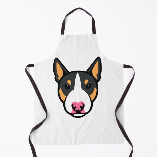 Item preview, Bull Terrier Face Minimalist Flat Illustration Black Tan White Dog Portrait designed and sold by Owcomm.