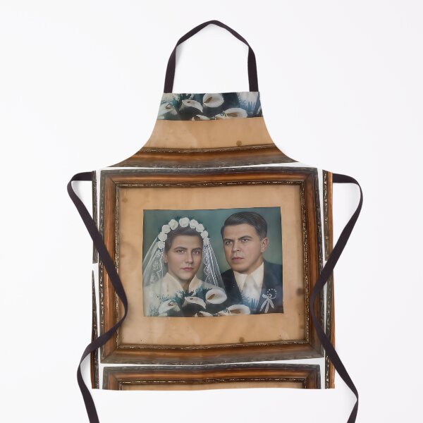 Item preview, picture of the bride and groom the picture was created during the Second World War Štefan Drabik with Anna Drabikova born Korenna designed and sold by Nalimkibard.