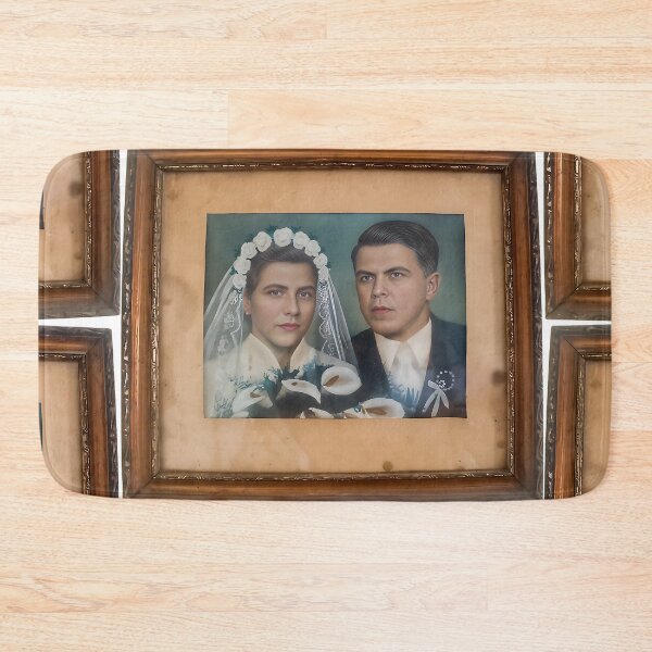 Item preview, picture of the bride and groom the picture was created during the Second World War Štefan Drabik with Anna Drabikova born Korenna designed and sold by Nalimkibard.