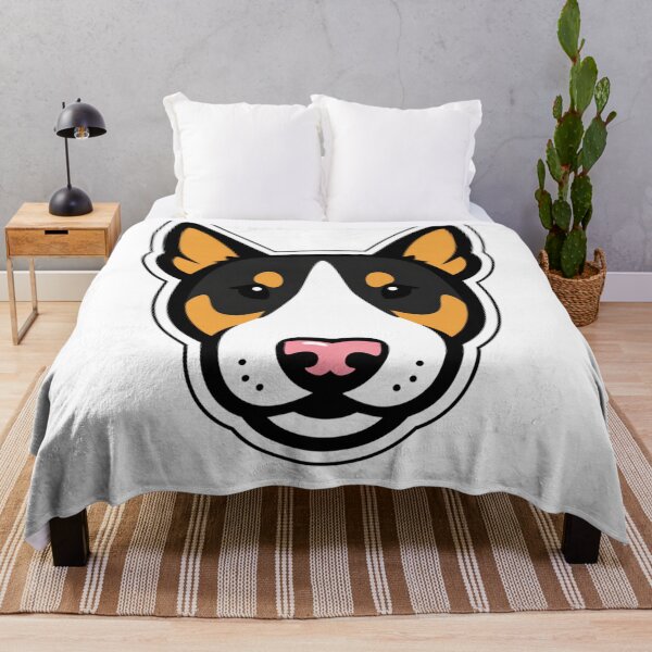Item preview, Tricolor Bull Terrier Face Cute Dog Portrait designed and sold by Owcomm.
