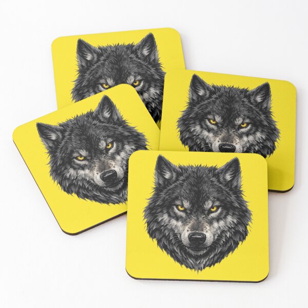 Item preview, Wolf Head – Fierce Wolf with Yellow Eyes Design designed and sold by MarketWolf.