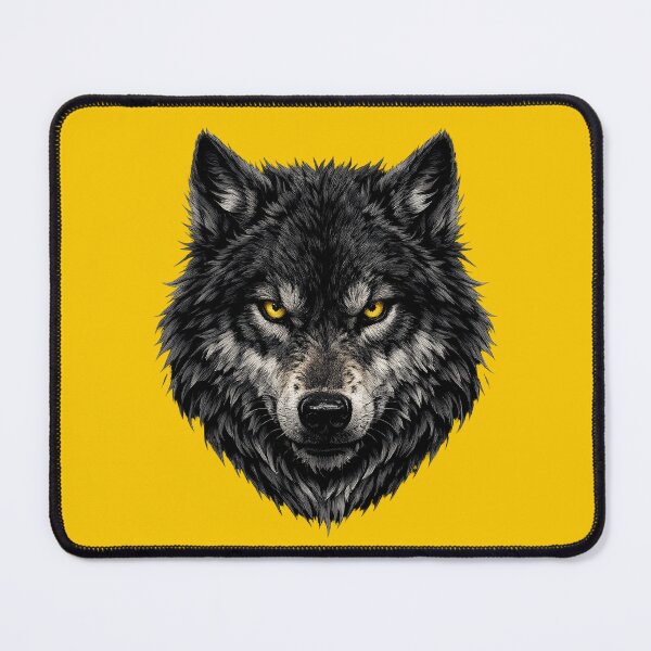 Item preview, Wolf Head – Fierce Wolf with Yellow Eyes Design designed and sold by MarketWolf.