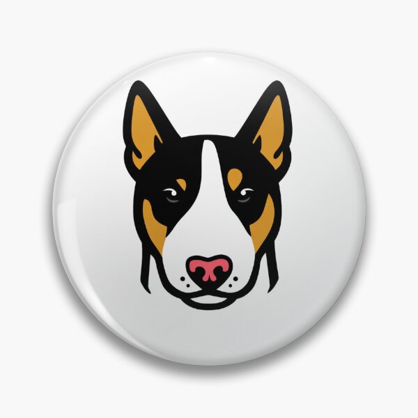 Item preview, Tricolor Bull Terrier Face Bold Graphic Illustration Dog Portrait designed and sold by Owcomm.