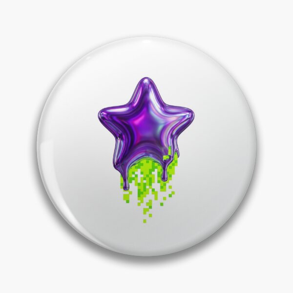 Item preview, The Melting Chrome Star: Y2K Glitch designed and sold by Peter Veselinović.