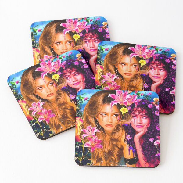 Item preview, Zendaya Psychedelic Floral Pop Surrealism designed and sold by y2kponyclub.
