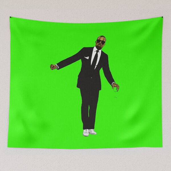 Item preview, Ye in a Black Suit Holding a Wine Glass - Hip Hop Icon (full color) designed and sold by ZERO-MIND.